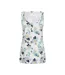 Womens/ladies Fleur Printed Vest Top Blue White Yellow Lazy Jacks-2