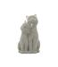 Statuette Déco Couple de Chat Sparky 21cm Argent-1