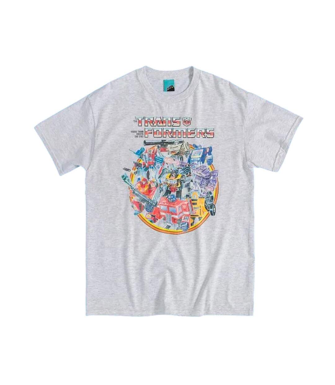 T-shirt Motif/style Jouets Rétro Adulte Gris Transformers-1