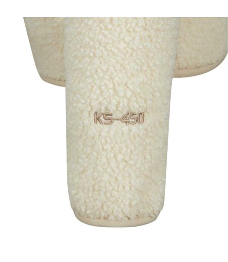 Womens/ladies Tundra Sherpa Fleece Lightweight Hooded Jacket Cream Karrimor