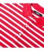 Polo Manches Courtes Motif/style À Rayures Homme Rouge Écru Summit-4