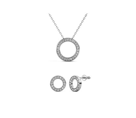 Boucles d'oreilles Duo Circlet, Cristal d'Autriche