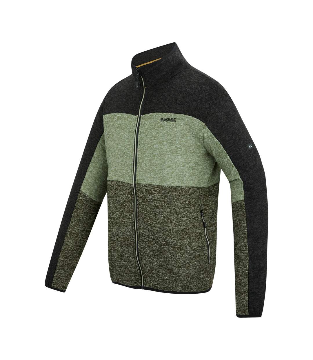 Haut Polaire Elram Homme Kaki Foncé Vert Pâle Noir Regatta-4