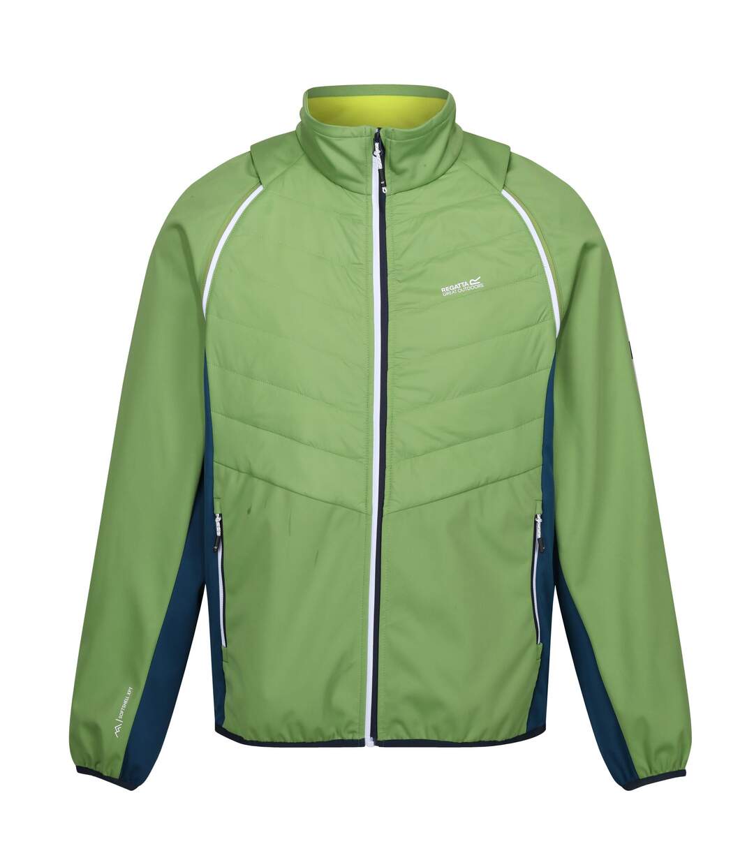 Mens steren ii softshell hybrid jacket piquant green/moroccan blue/citron lime Regatta