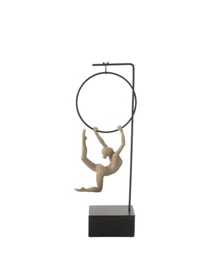 Gymnaste Cerceau sur Socle Alpha 48cm Beige & Noir