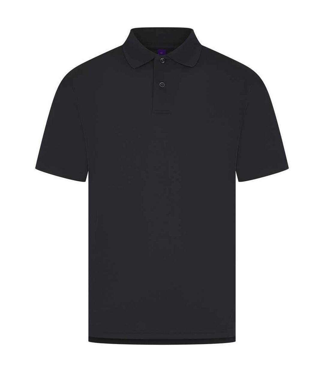 Mens pique polo shirt black Henbury