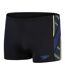 Short De Bain Motif/style À Rayures Tech Homme Noir Bleu Rayures Speedo-2