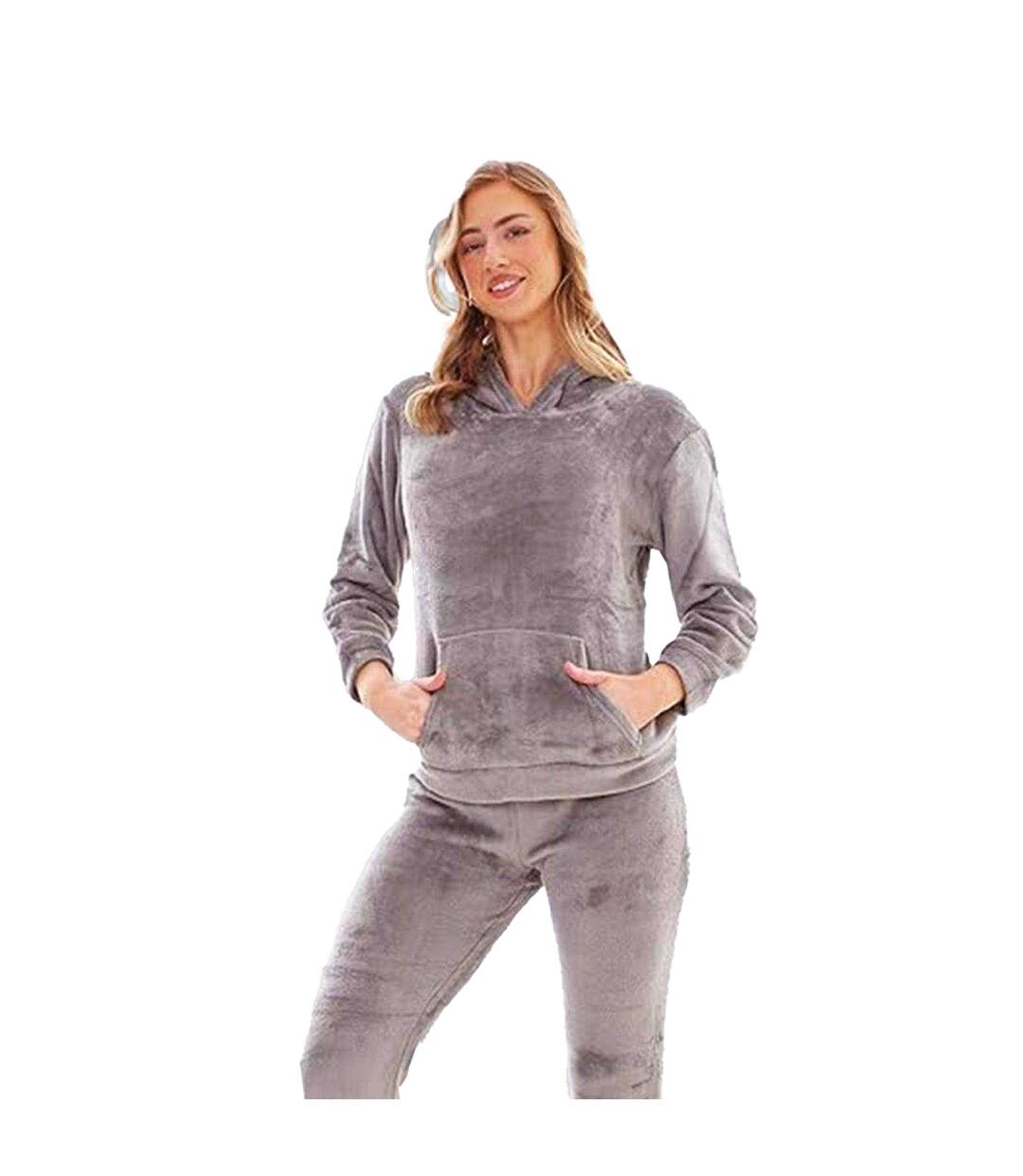 Ensemble De Pyjama Long Femme Gris Keanu-3