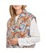 Veste légères à fleurs orange/bleu femme kaporal sonia-2