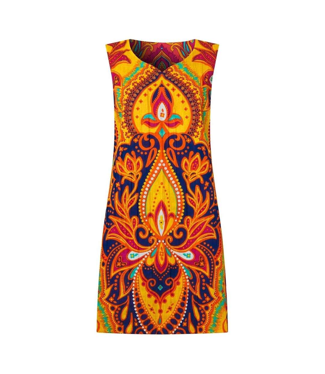 Womens/ladies Standout Reversible Sleeveless Tunic Yellow Joe Browns-2