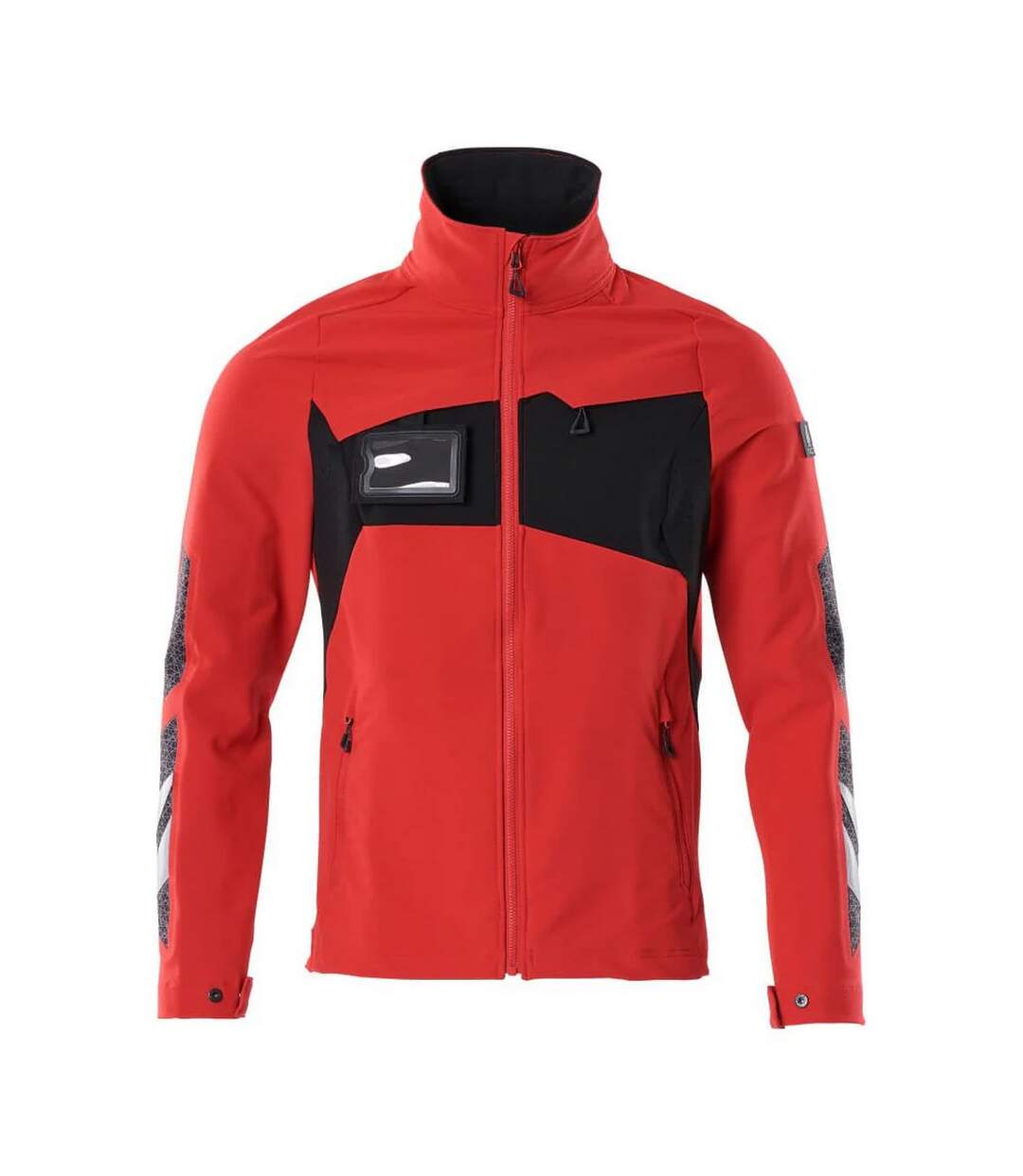 Mens Accelerate Soft Shell Jacket Traffic Red Black Mascot-1