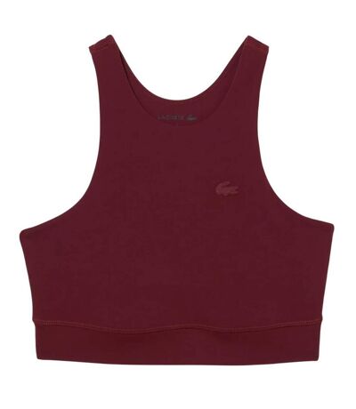 Brassière de sport femme bordeaux Lacoste