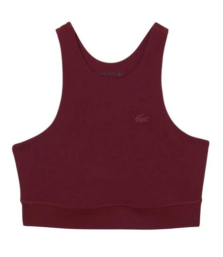 Brassière de sport femme bordeaux Lacoste