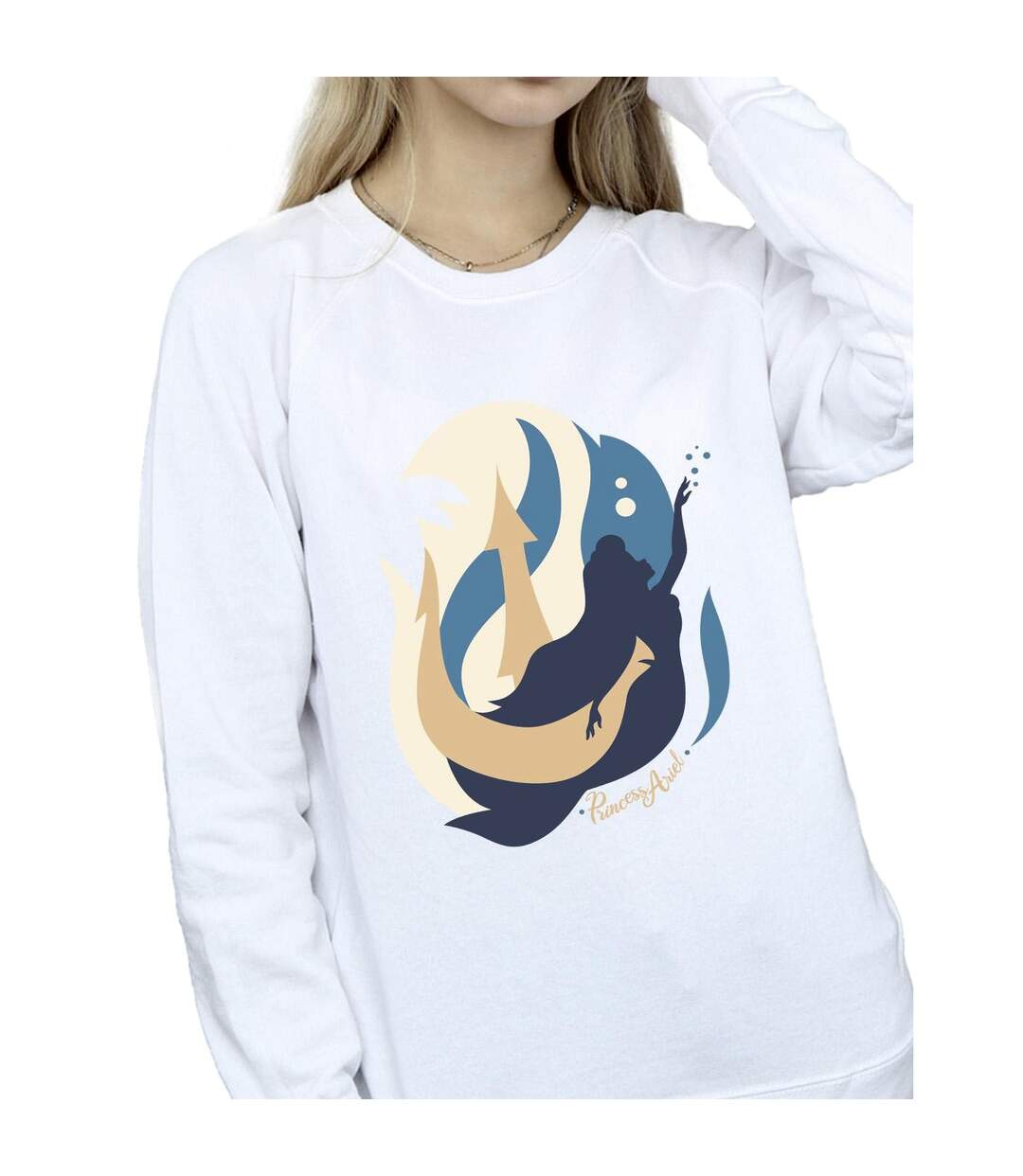 Disney - Sweat THE LITTLE MERMAID COLOUR SILHOUETTES - Femme (Blanc) - UTBI23345-3