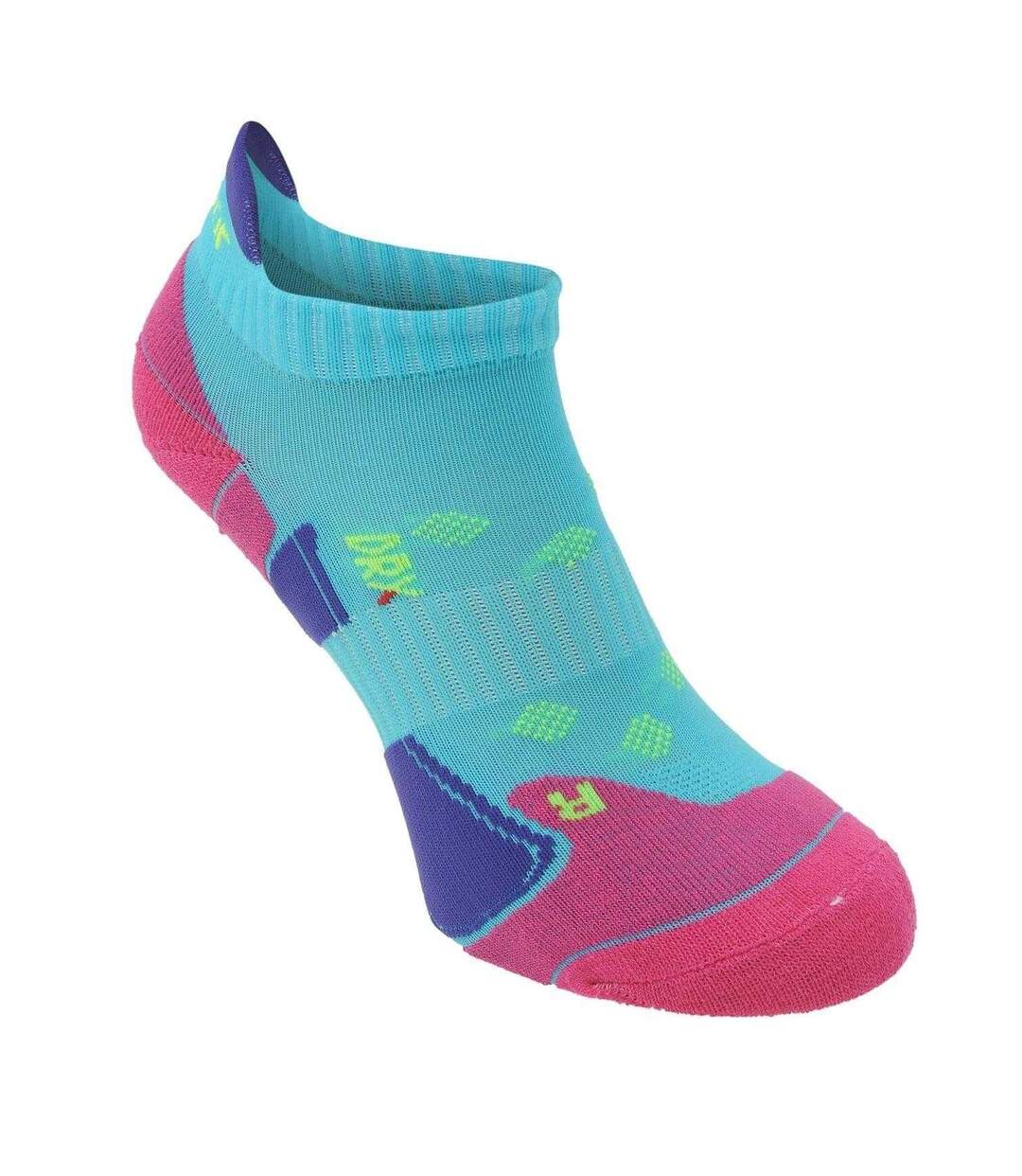 Lot De 2  Socquettes Femme Turquoise Vif Fuchsia Fluo Karrimor-3