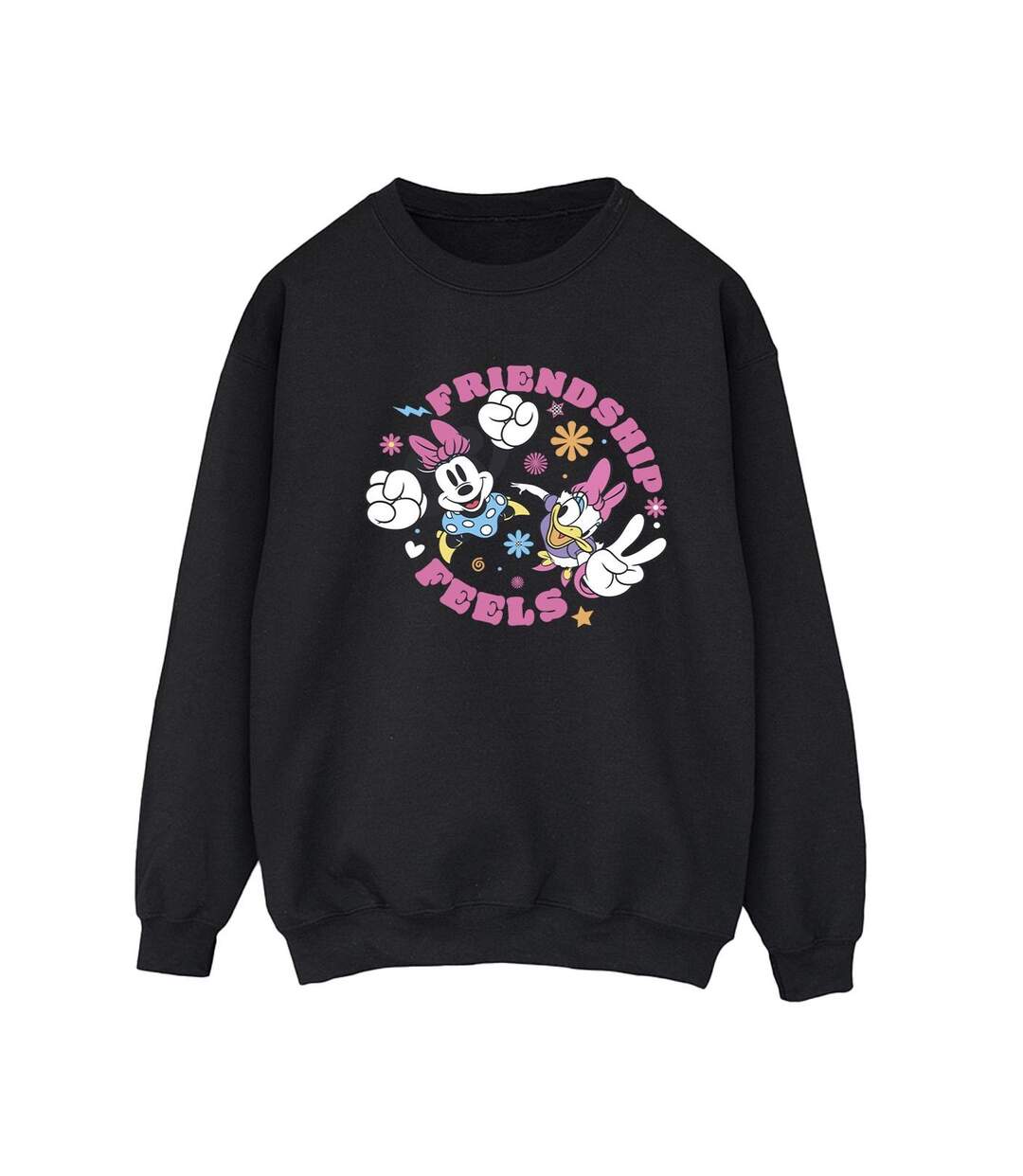 Disney Sweatshirt amitié Minnie Mouse Daisy Womens/Ladies (Noir) - UTBI28681-1