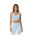 Brassière De Sport Motif/style Côtelé Femme Bleu Pâle USA-2