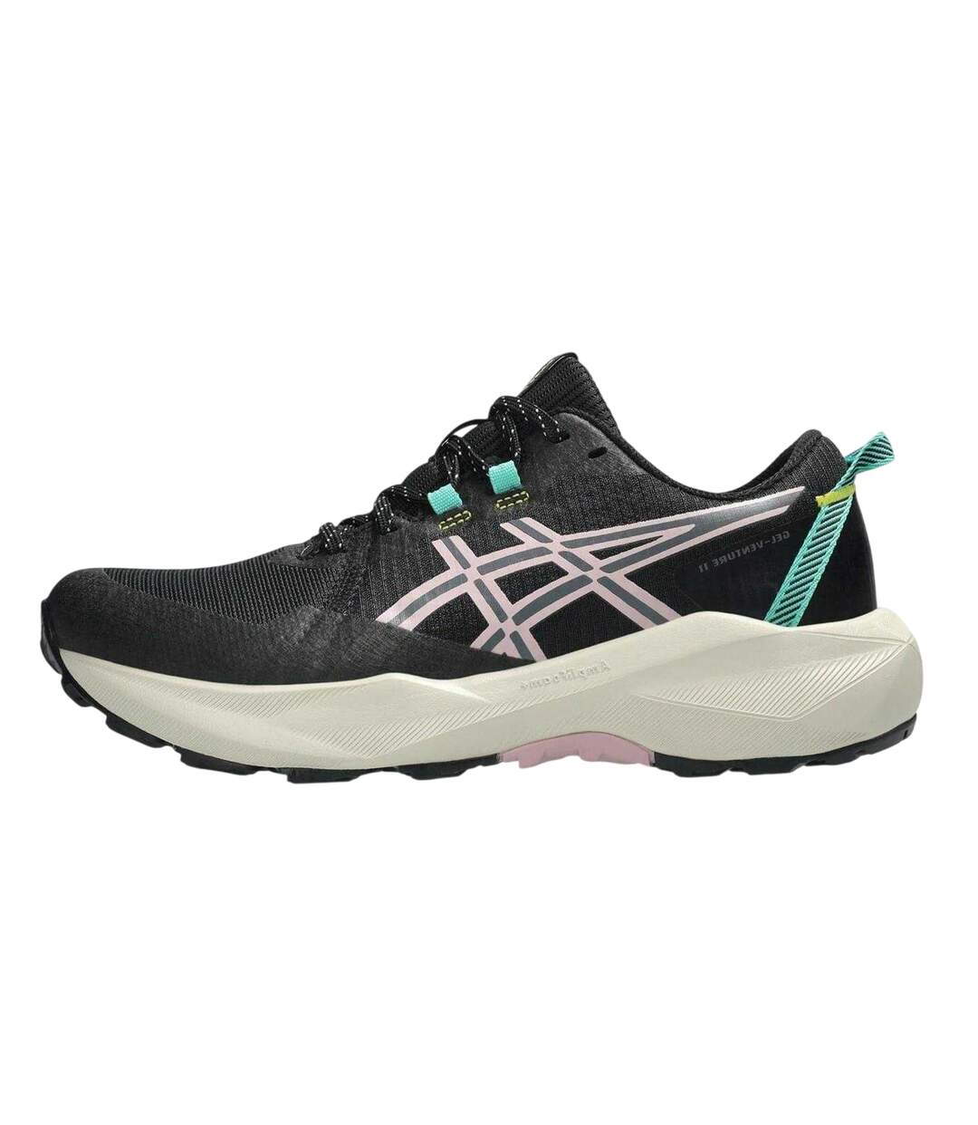 Baskets Course À Pied Gel Venture Femme Noir Rose Asics-2