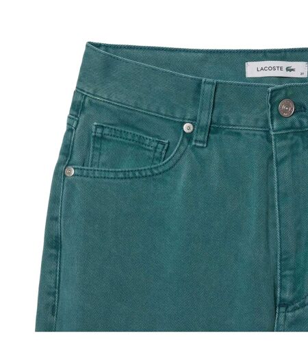 Womens/ladies Natural Dyed Denim Straight Leg Jeans Green Lacoste