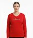 Mayflower NERUDA1GT : Tee-shirt manches longues grande taille rouge en coton-1