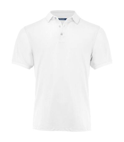Mens Virtue Polo Shirt White Cutter & Buck