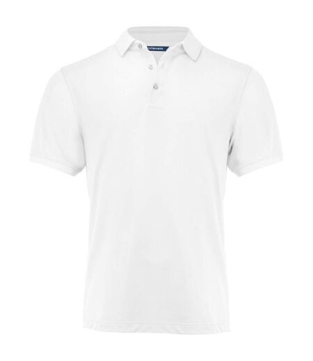 Mens Virtue Polo Shirt White Cutter & Buck