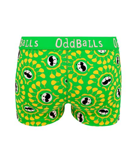 Womens/ladies sour cream pringles boxer shorts green/yellow OddBalls