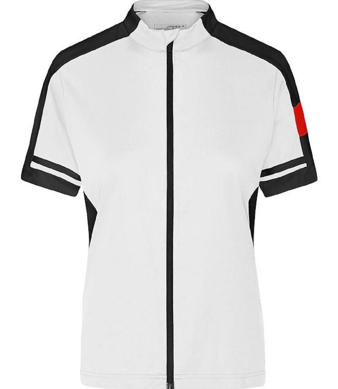 maillot cycliste zippé FEMME JN453 - blanc-2