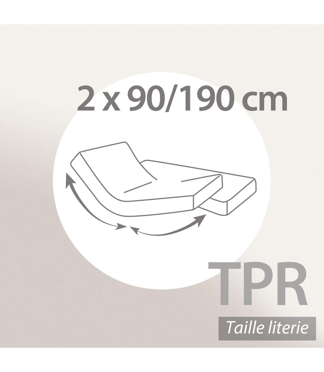 Drap housse relaxation uni coton ALTO - TPR Tête et pied relevable-4