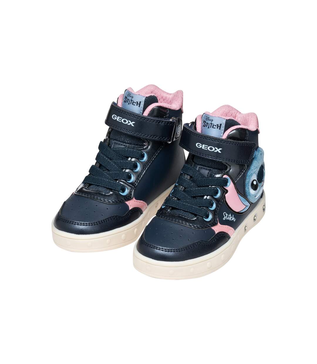 Basket Montante à Scratches Geox Enfant Skylin Girl Synt.Lea+Pea-3
