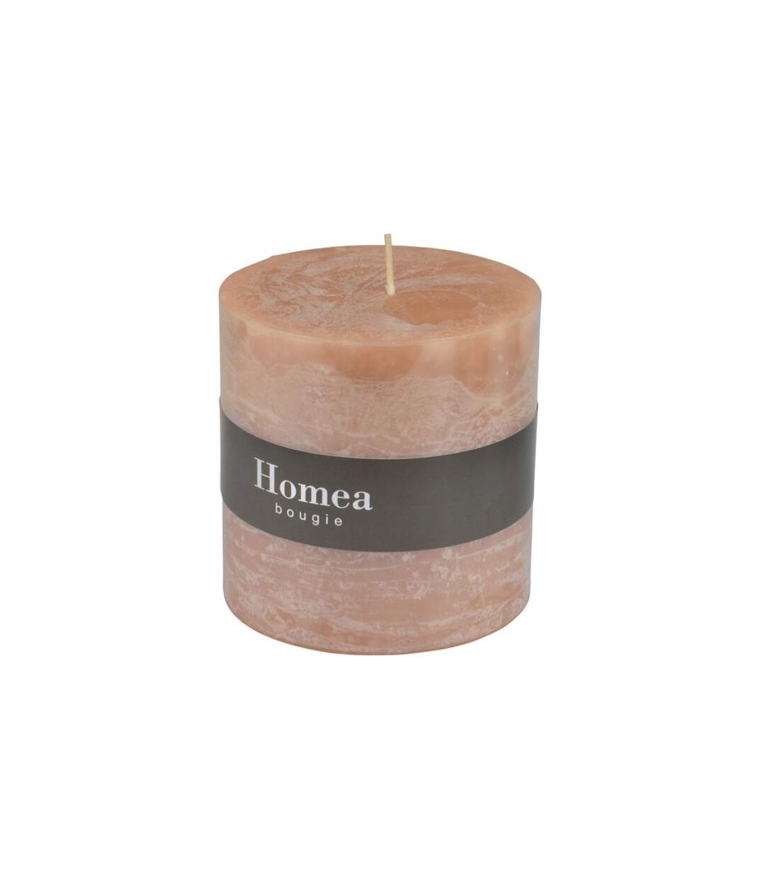 Bougie Pilier Ronde Déco Rustique 10cm Taupe-2