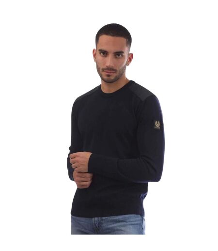 Mens Wool Regular Jumper Navy Belstaff