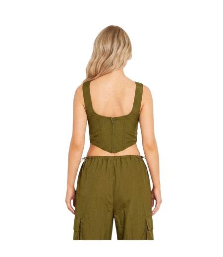 Haut Style Corset Femme Vert Kaki Missy Empire
