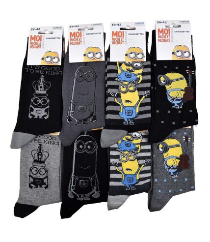 Chaussettes homme Moi,Moche et Méchant en Coton -Assortiment modèles photos selon arrivages- Pack de 4 Paires