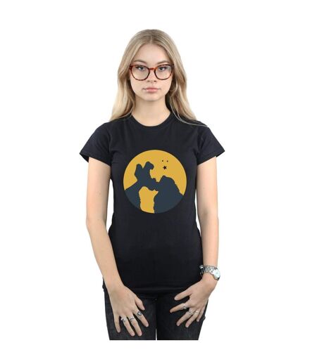 Disney - T-shirt LADY AND THE TRAMP MOONLIGHT KISS - Femme (Noir) - UTBI16183