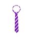 Childrens/kids Striped Show Tie One Size Purple Lilac Supreme Products-1