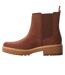 Womens/ladies Cool Leather Block Heel Chelsea Boots Brown Timberland-2