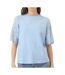 T-Shirt bleu femme yas sleeves-1