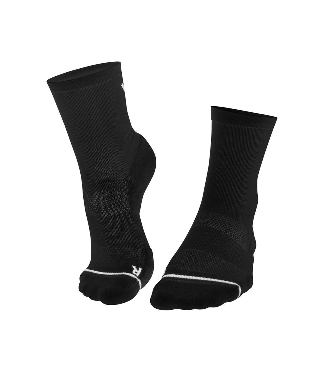 Lot De 2  Chaussettes Adulte Noir Blanc Velociti-3