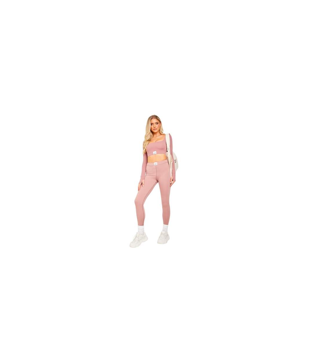 Legging Sport Femme Rose Clair Missy Empire-1