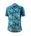 Womens/ladies Half Zip Loose Fit Jersey Turquoise Bicycle Line-1