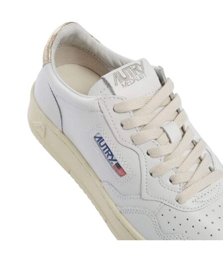 Tennis Femme Or Blanc Autry