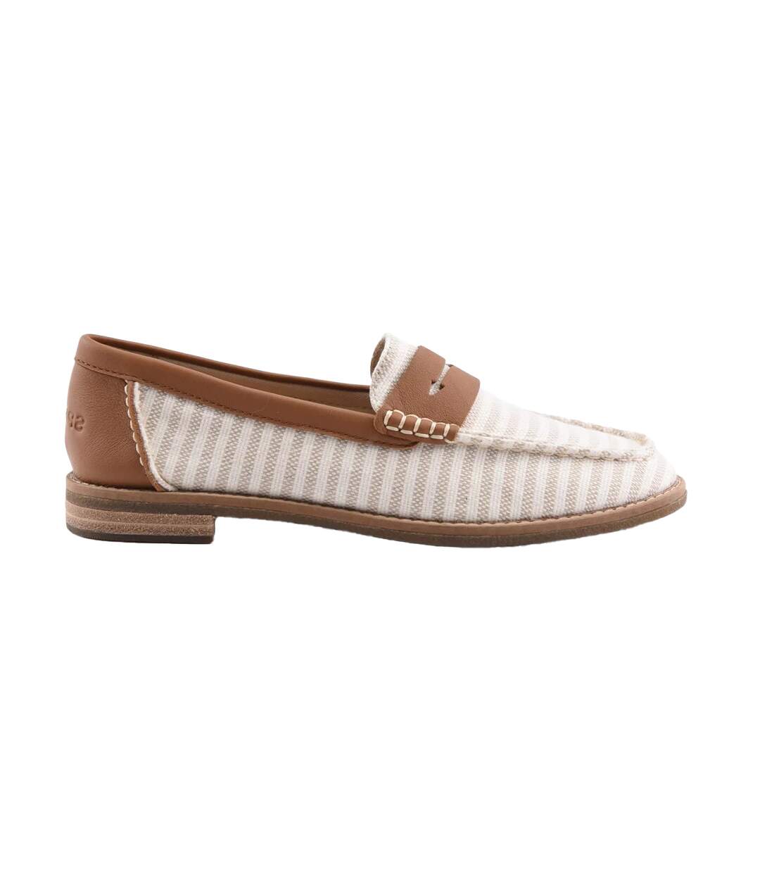 Mocassins Port Driving Femme Blanc Brun Clair Sperry-3