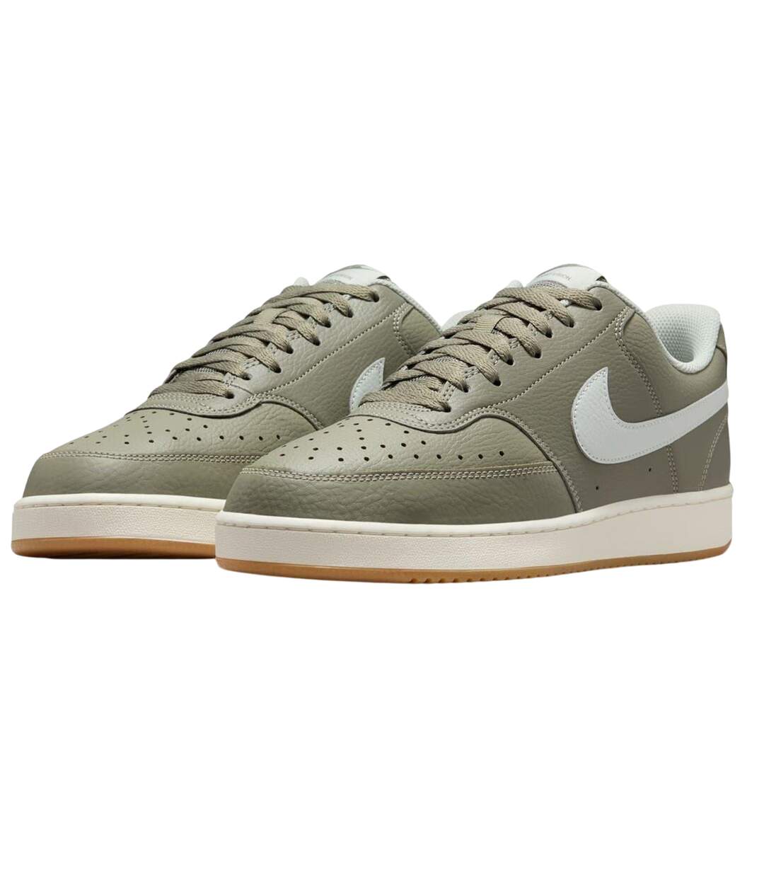 Mens Vision Low Leather Trainers Fir White Nike-4