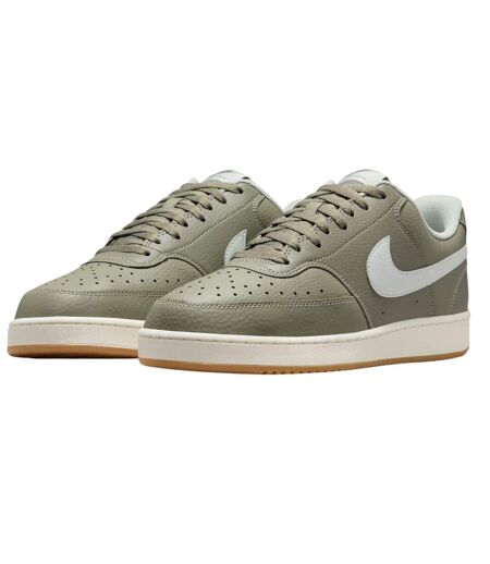 Mens Vision Low Leather Trainers Fir White Nike