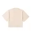 Womens/ladies Embroidered Logo Crop T-shirt Pink Off-White-2