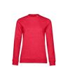 B&C Womens/Ladies Set-in Sweatshirt (Red Heather)