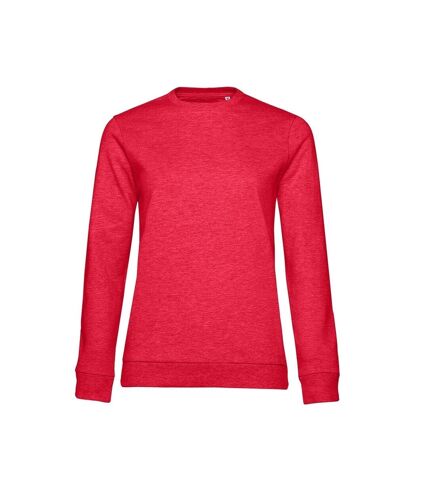 B&C Womens/Ladies Set-in Sweatshirt (Red Heather) - UTBC4720