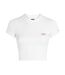 T-shirt Court Motif/style Logo Brodé Femme Écru Tommy Jeans-1