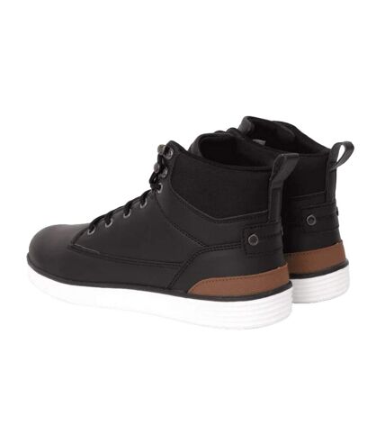 Crosshatch Mens Staiger Leather Sneakers (Black) - UTBG1128